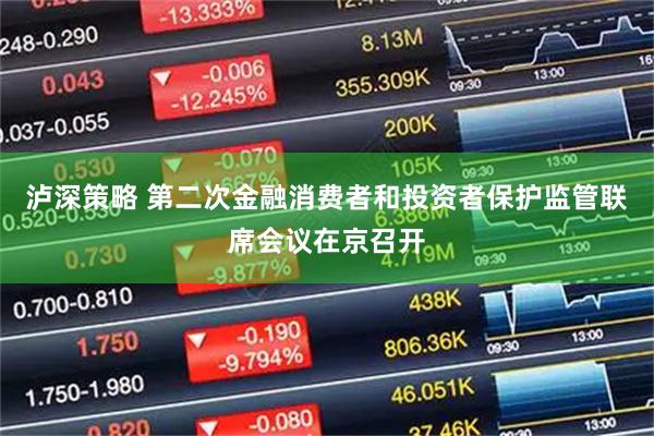 泸深策略 第二次金融消费者和投资者保护监管联席会议在京召开